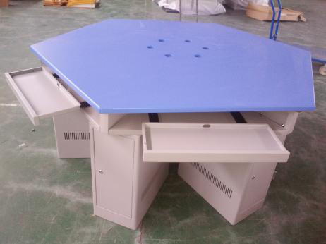 六邊桌（帶抽屜）